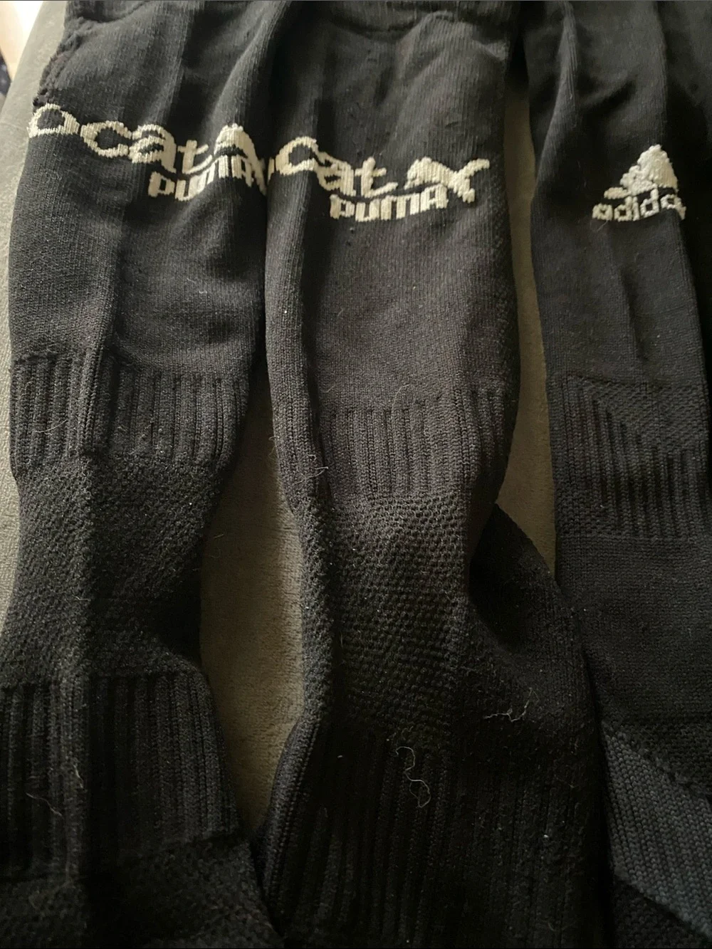 Bundle of 4 Black Athletic Soccer Socks